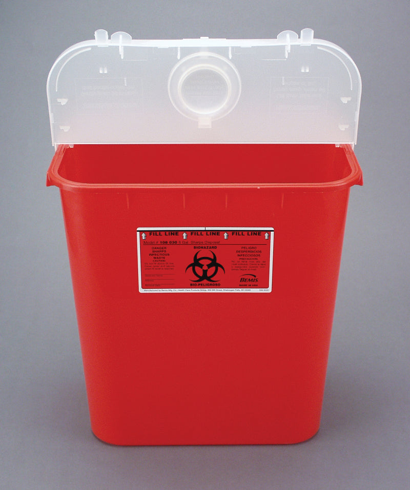 Container, Sharps Red 8Gl (10/Cs), Sold As 10/Case Bemis 108 030
