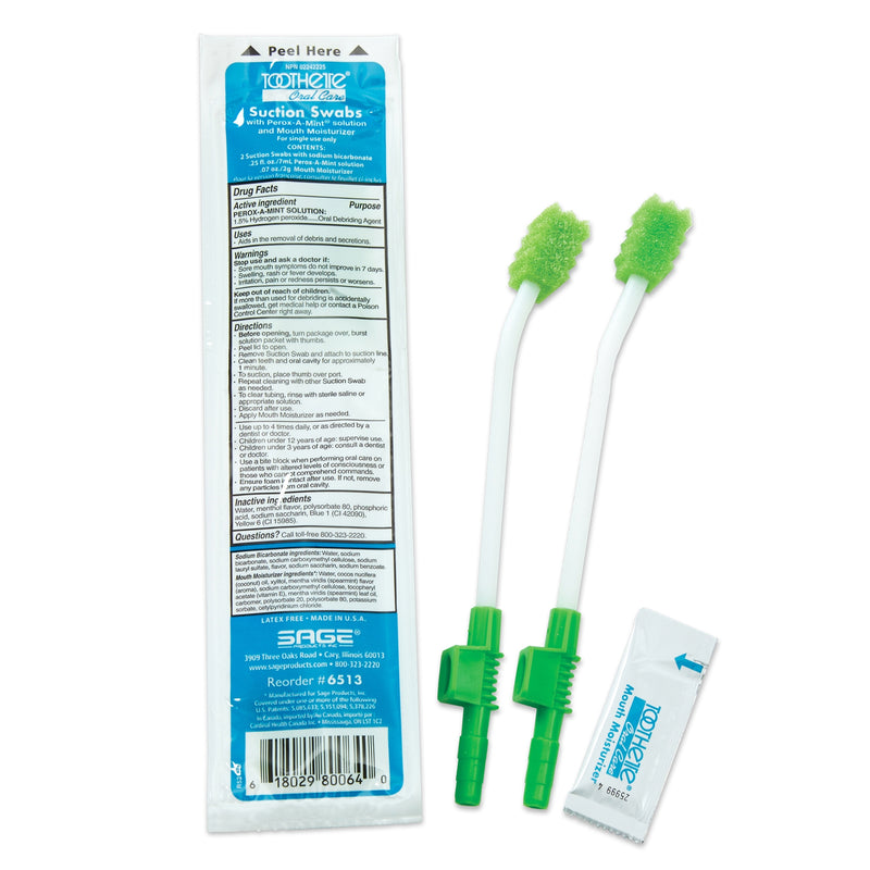 Toothette® Suction Swab Kit, Sold As 100/Case Sage 6513