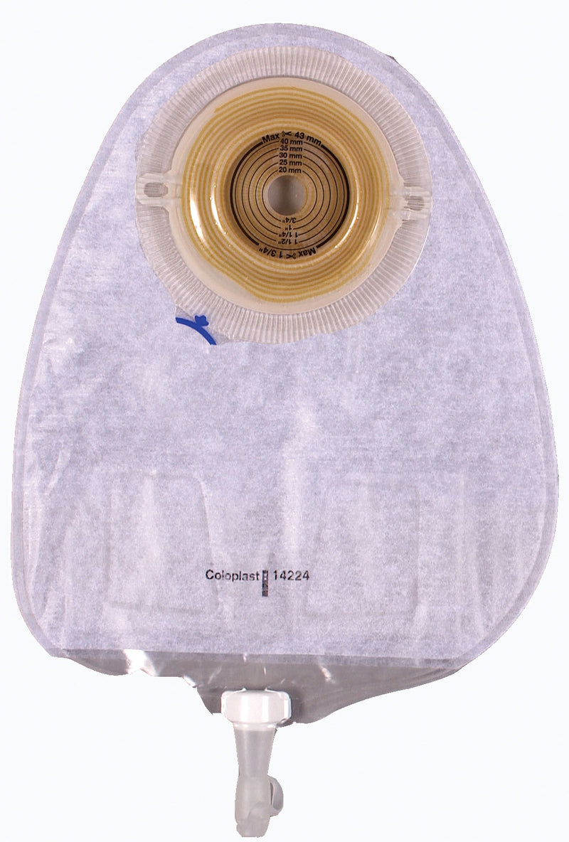 Assura® New Generation One-Piece Drainable Transparent Urostomy Pouch, 10¾ Inch Length, 3/8 To 2¼ Inch Stoma, Sold As 10/Box Coloplast 14222