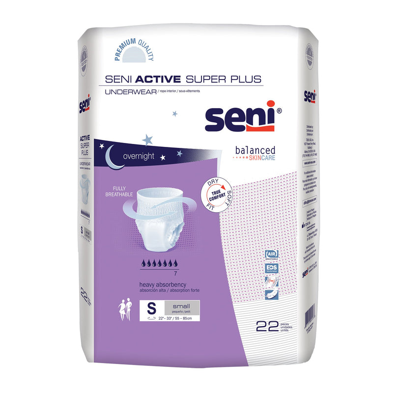 Seni® Active Super Plus Heavy Absorbent Underwear, Small, Sold As 22/Pack Tzmo S-Sm22-Ap1