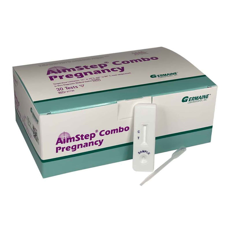 Aimstep® Combo Hcg Pregnancy Fertility Reproductive Health Test Kit, Sold As 30/Box Germaine 97730