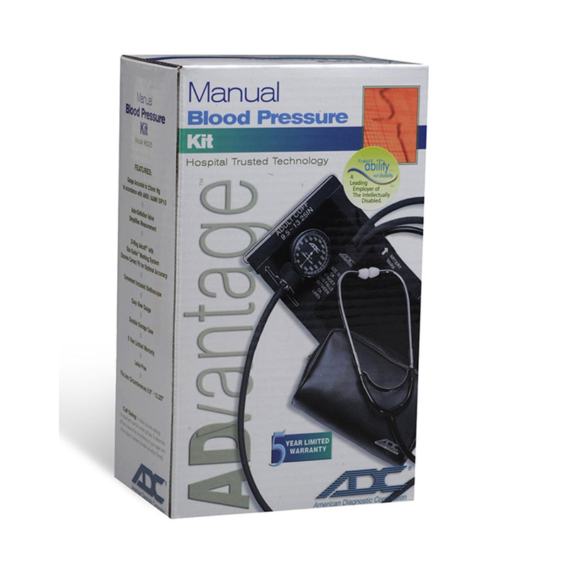 Advantage™ 6005 Manual Blood Pressure Kit Aneroid Sphygmomanometer / Stethoscope Combo, Sold As 1/Each American 6005