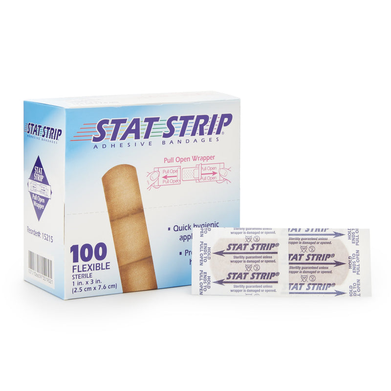 Stat Strip® Adhesive Strip, 1 X 3 Inch, Sold As 100/Box Dukal 15215