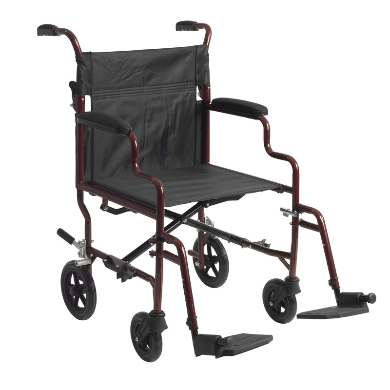 Drive™ Bariatric Heavy-Duty Transport Chair, Black With Red Finish, Sold As 1/Each Drive Btr22-R