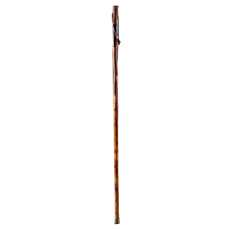 Brazos™ Exotic Leather Safari Hickory Rustic Walking Stick, 55-Inch, Sold As 1/Each Mabis 602-3000-1170