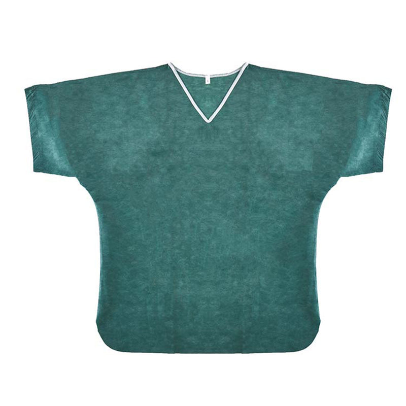 Shirt, Scrub Nonwoven V-Neck No Pckt Drk Grn Sm (30/Cs), Sold As 30/Case Graham 79709