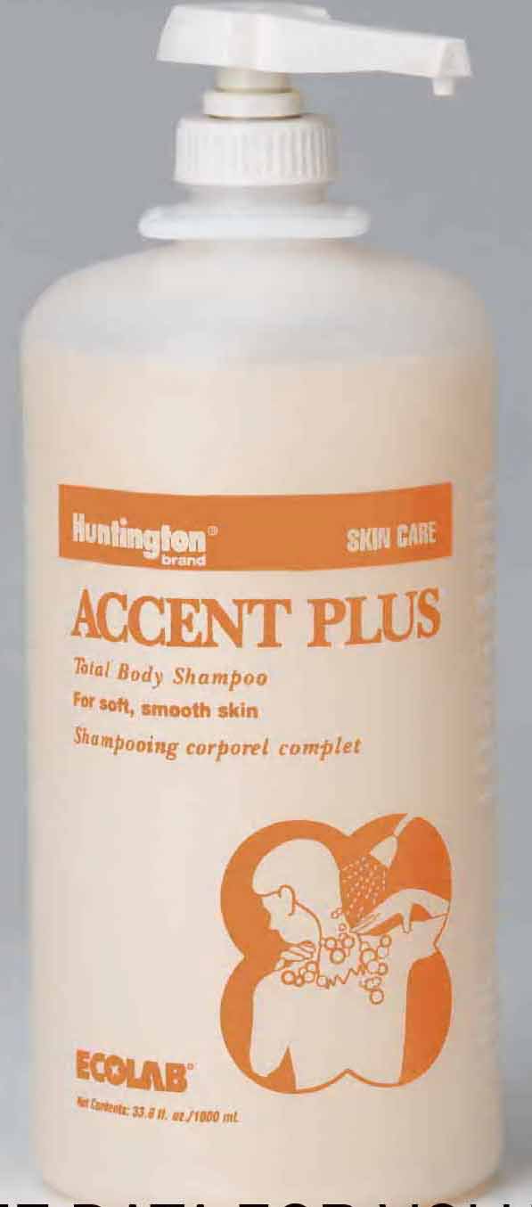 Accent Plus® Pump Bottle Shampoo And Body Wash, Sold As 12/Case Ecolab 6067132