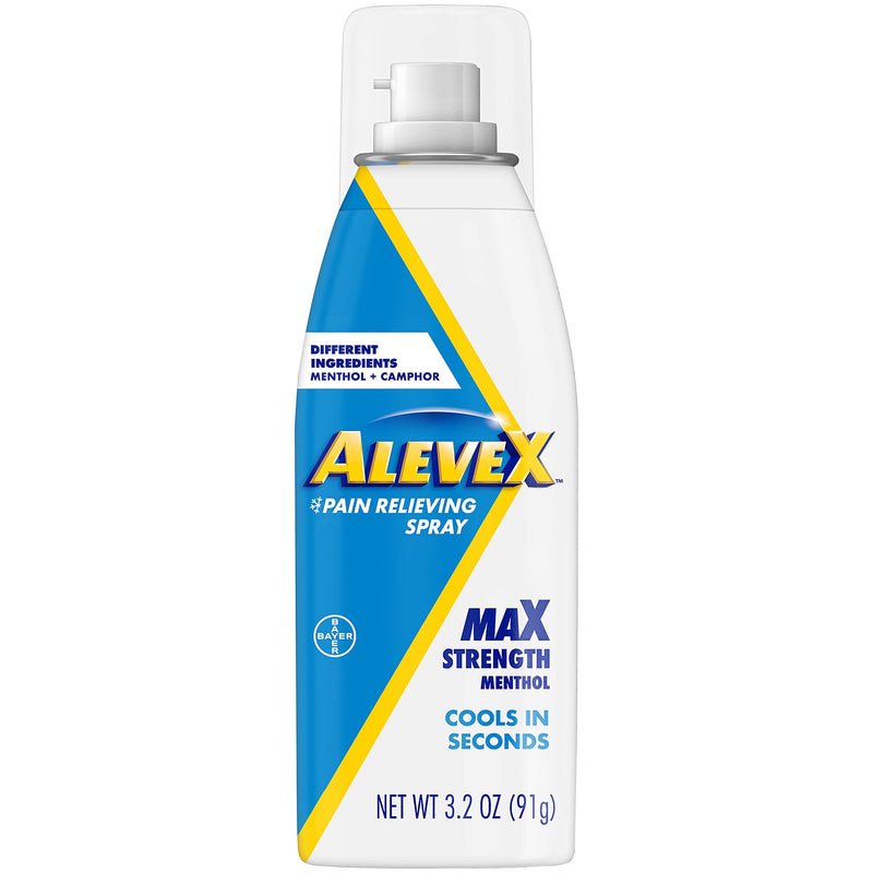 Alevex Pain Relieving Spray Max Strength Menthol, 3.2-Ounce Spray Can, Sold As 1/Each Bayer 02586659156
