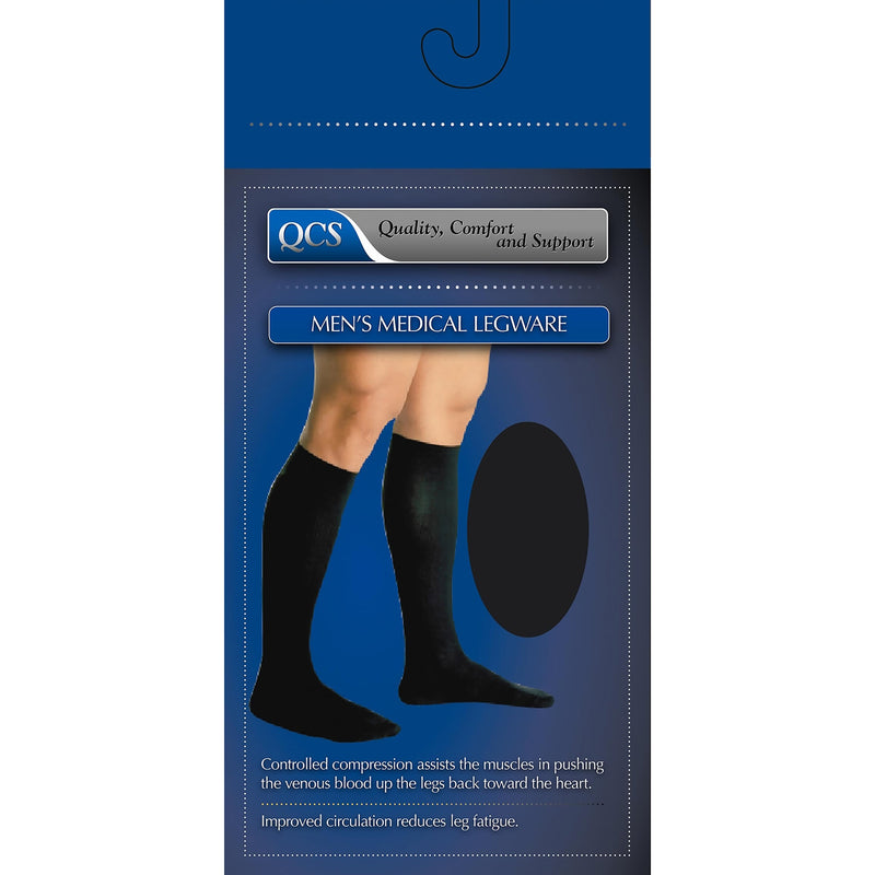Qcs Compression Knee-High Socks, X-Large, Black, Sold As 1/Each Scott 1652 Bla Xl