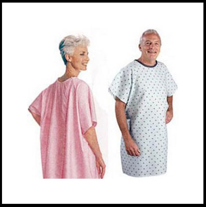Snap Wrap™ Patient Exam Gown, Blue Plaid Print, Sold As 1/Each Salk 500Bp