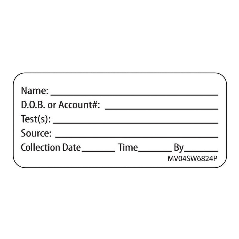 Medvision® Pre-Printed / Write On Label, Patient Information, 1 X 2-1/4 Inch, Sold As 1/Roll Precision Mv04Sw6824P