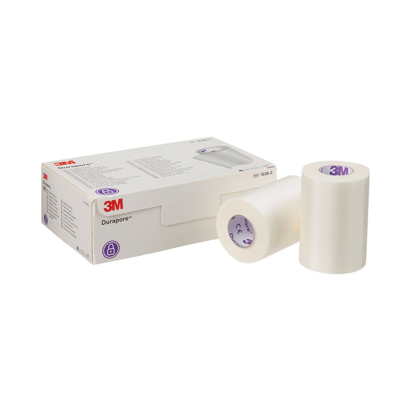 3M™ Durapore™ Silk-Like Cloth Medical Tape, 3 Inch X 10 Yard, White, Sold As 40/Case 3M 1538-3
