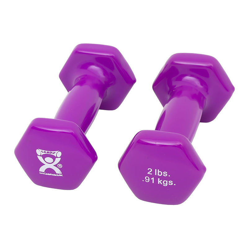 Cando® Vinyl Coated Dumbbell, Violet, 2 Lbs., Pair, Sold As 1/Pair Fabrication 10-0551-2