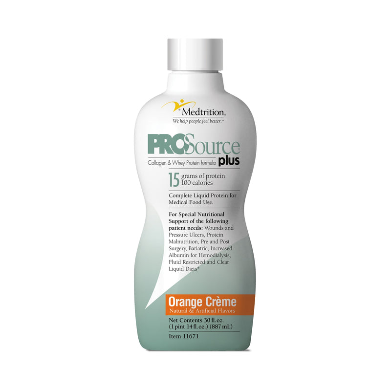 Prosource® Plus Orange Crème Collagen And Whey Protein Formula, 32-Ounce Bottle, Sold As 1/Each Medtrition/National 11671
