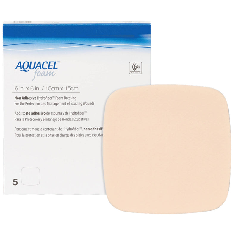 Aquacel® Nonadhesive Without Border Foam Dressing, 6 X 6 Inch, Sold As 1/Each Convatec 420635