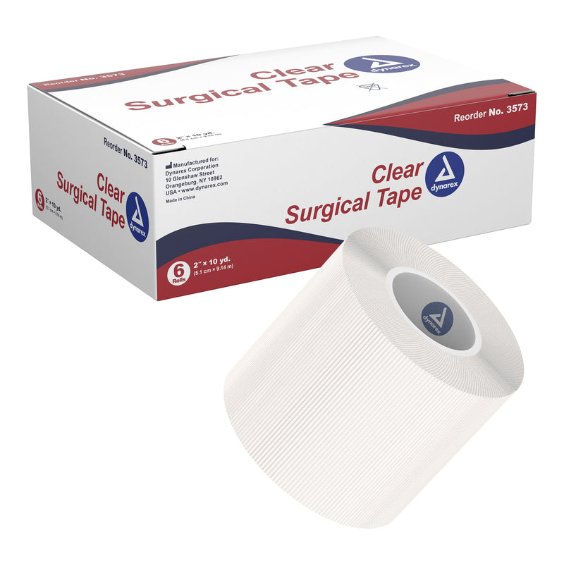 Dynarex® Adhesive Medical Tape, 2 Inch X 10 Yard, Transparent, Sold As 72/Case Dynarex 3573