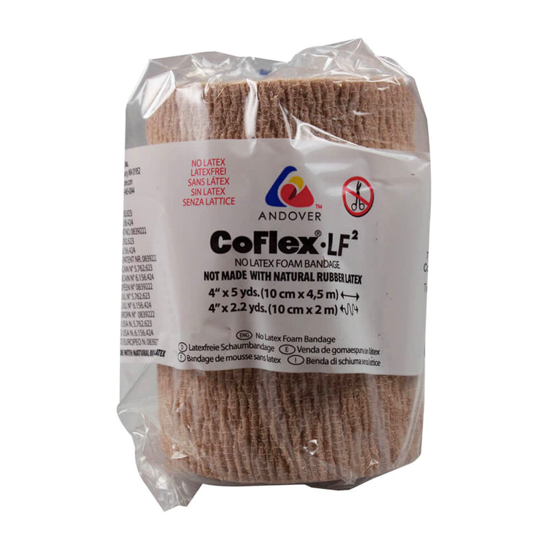 Coflex®·Lf2 Self-Adherent Closure Cohesive Bandage, 4 Inch X 5 Yard, Sold As 18/Case Andover 9400Tn-018