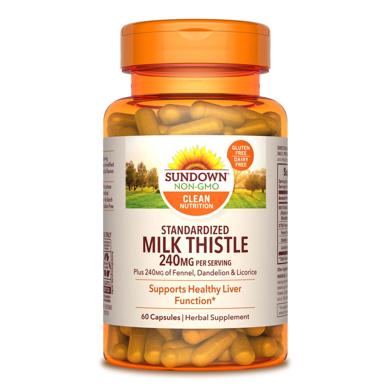 Sundown® Naturals Milk Thistle Extract Herbal Supplement, Sold As 1/Bottle Us 03076800348