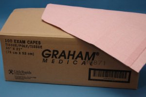 Graham Medical Products Exam Cape, Mauve, Sold As 100/Case Graham 70213N