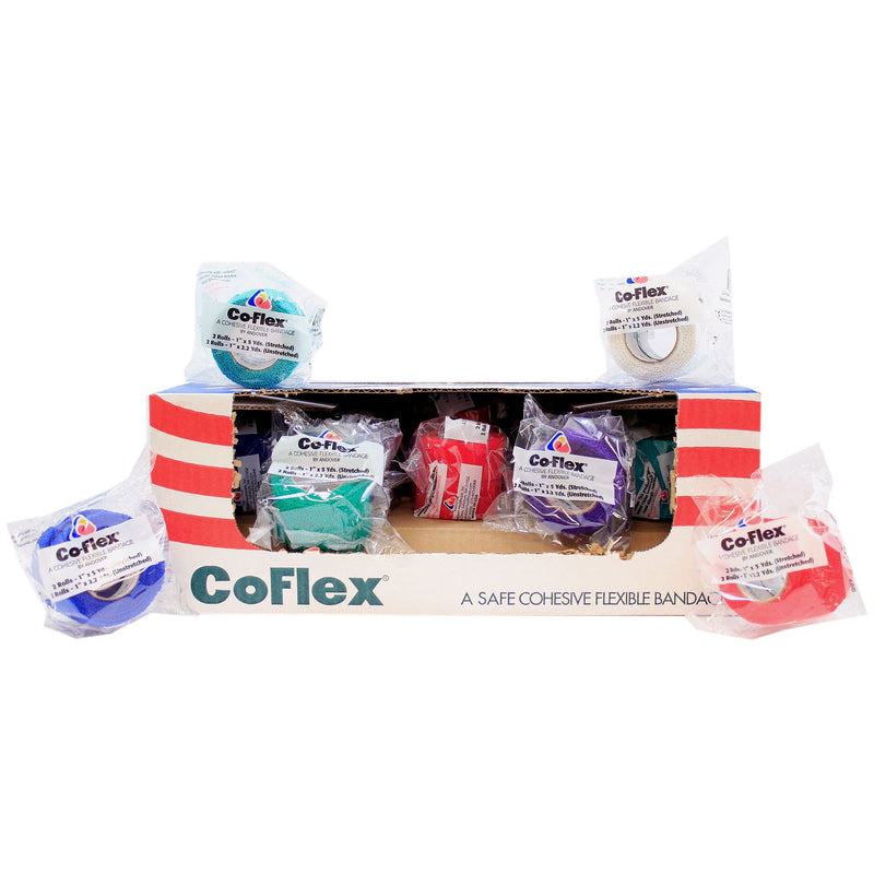 Coflex® Self-Adherent Closure Cohesive Bandage, 1 Inch X 5 Yard, Sold As 2/Box Andover 3100Rb-030
