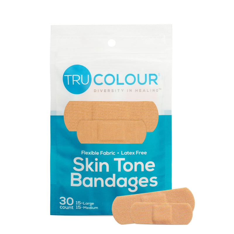Tru-Colour Skin Tone Adhesive Bandages For Fair Skin Tone Shades, Sold As 30/Pack Tru-Colour Tcb-161