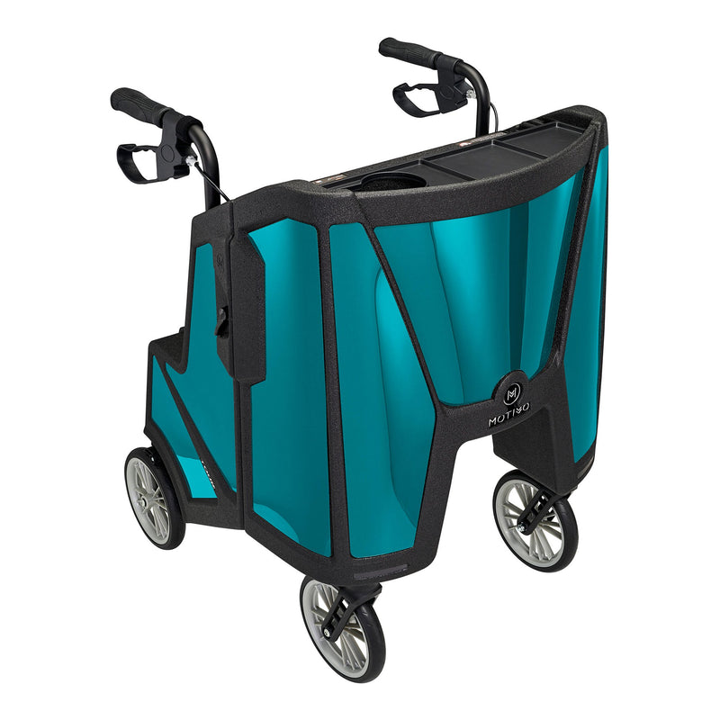 Tour Four-Wheel Rollator, 31 To 37 Inch Handle Height, Ocean Teal, Sold As 1/Each Motivo 10003Trot