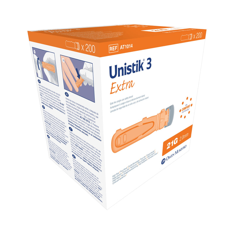 Unistik® 3 Extra Safety Lancet, Sold As 200/Box Owen At 1014