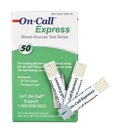 On Call® Express Blood Glucose Test Strips, Sold As 144/Case Acon 755729