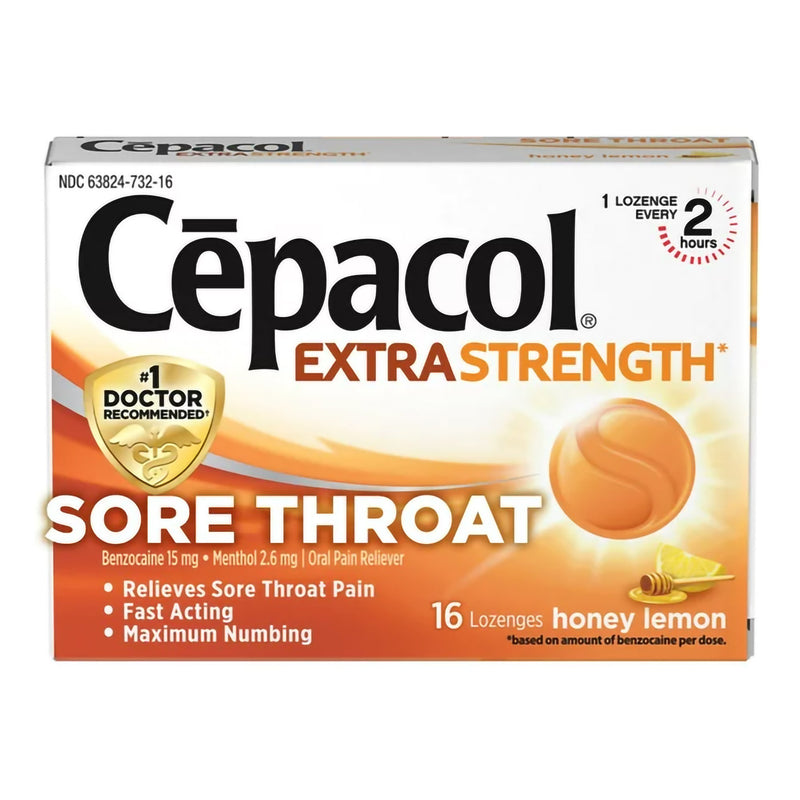 Cepacol® Extra Strength Benzocaine / Menthol Sore Throat Relief, Sold As 1/Box Reckitt 63824073216