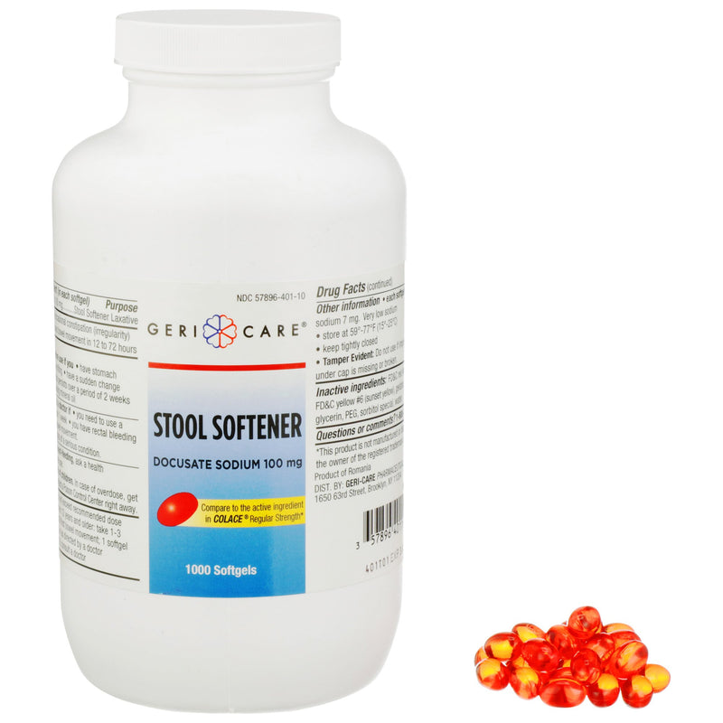 Geri-Care® Docusate Sodium Stool Softener, Sold As 1/Bottle Geri-Care 401-10-Gcp