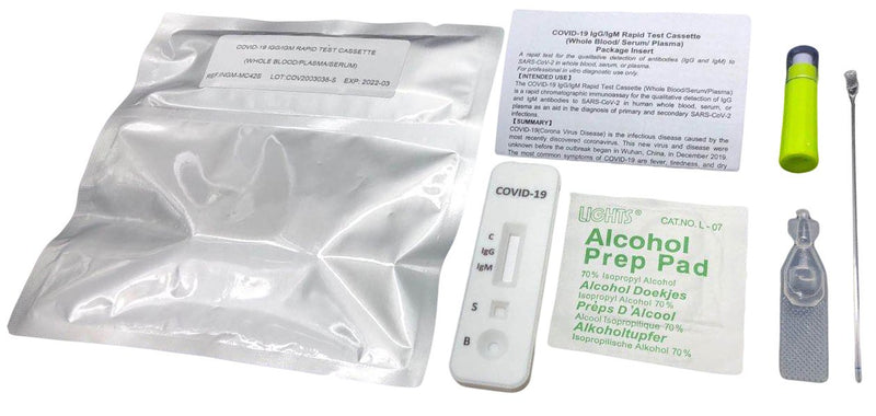 Test Kit, Covid Igg/Igm Whole Bld/Serum Plasma (20/Cs) D/S, Sold As 20/Case Premier Rt-Cv19-20