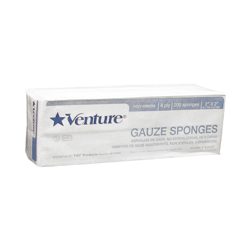 Venture™ Gauze Sponge, 2 X 2 Inch, Sold As 200/Bag Tidi 908282
