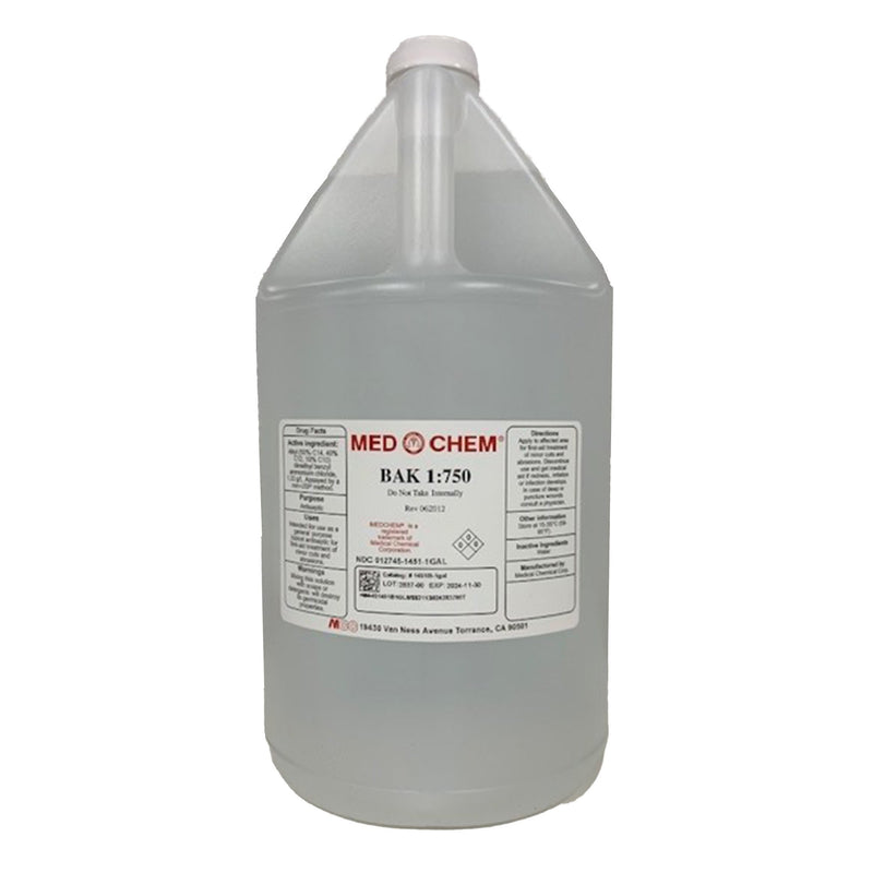 Bak 1:750 Benzalkonium Chloride Antiseptic, 1-Gallon Bottle, Sold As 1/Gallon Medical 1451B-1Gl