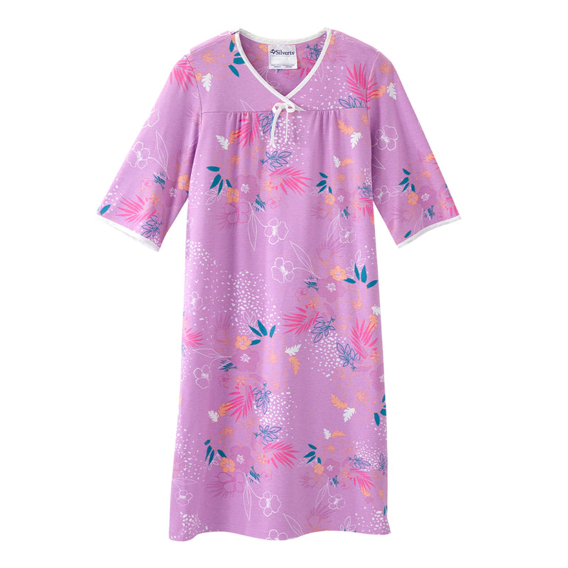 Silverts® Shoulder Snap Patient Exam Gown, Large, Soft Tropical, Sold As 1/Each Silverts Sv26000_Sofc_L