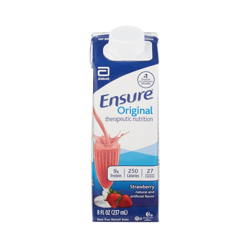 Ensure® Original Strawberry Therapeutic Nutrition Shake, 8-Ounce Carton, Sold As 1/Each Abbott 64933