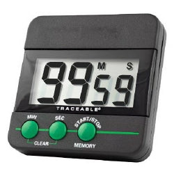 Timer 99M/59S Traceable Dig Lg Display W/Alarm, Sold As 1/Each Cole-Parmer 98766-78