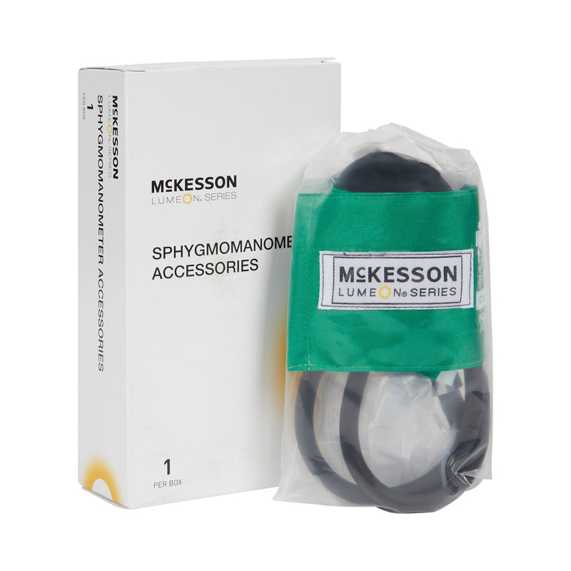 Mckesson Lumeon™ Blood Pressure Cuff And Bulb, Nylon Cuff, Small Cuff, Green, 13.9 – 19.5 Cm, Arm, Child, Sold As 1/Box Mckesson 01-865-9Cgrgm