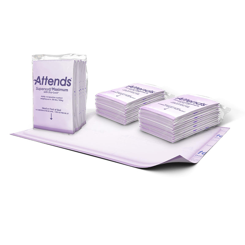 Attends® Supersorb™ Maximum Premium Underpads, 30 X 36 Inches, Sold As 5/Bag Attends Asbm-3036