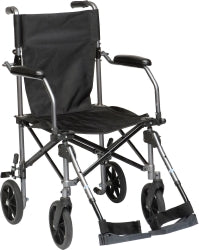 Travelite Transport Chair, Gum Metal Upholstery, Sold As 1/Each Drive Tc005Gy