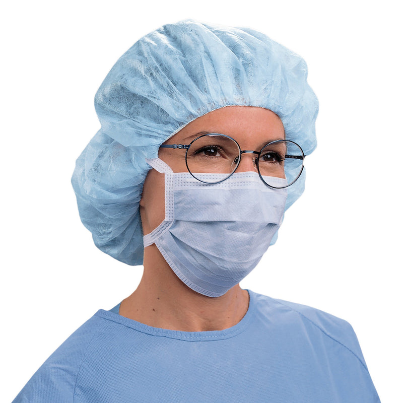 Halyard Pleated Anti-Fog Foam Surgical Mask, One Size Fits Most, Sold As 300/Case O&M 49214