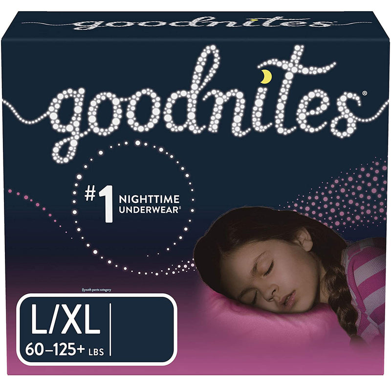 Goodnites® Girls Heavy Absorbency Nighttime Underwear, X-Large, Sold As 28/Case Kimberly 53379