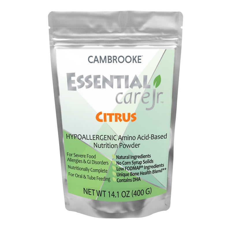Essential Care Jr™ Citrus Flavor Amino Acid Based Pediatric Oral Supplememt / Tube Feeding Formula, 14.1 Oz. Pouch, Sold As 1/Each Cambrooke 48024