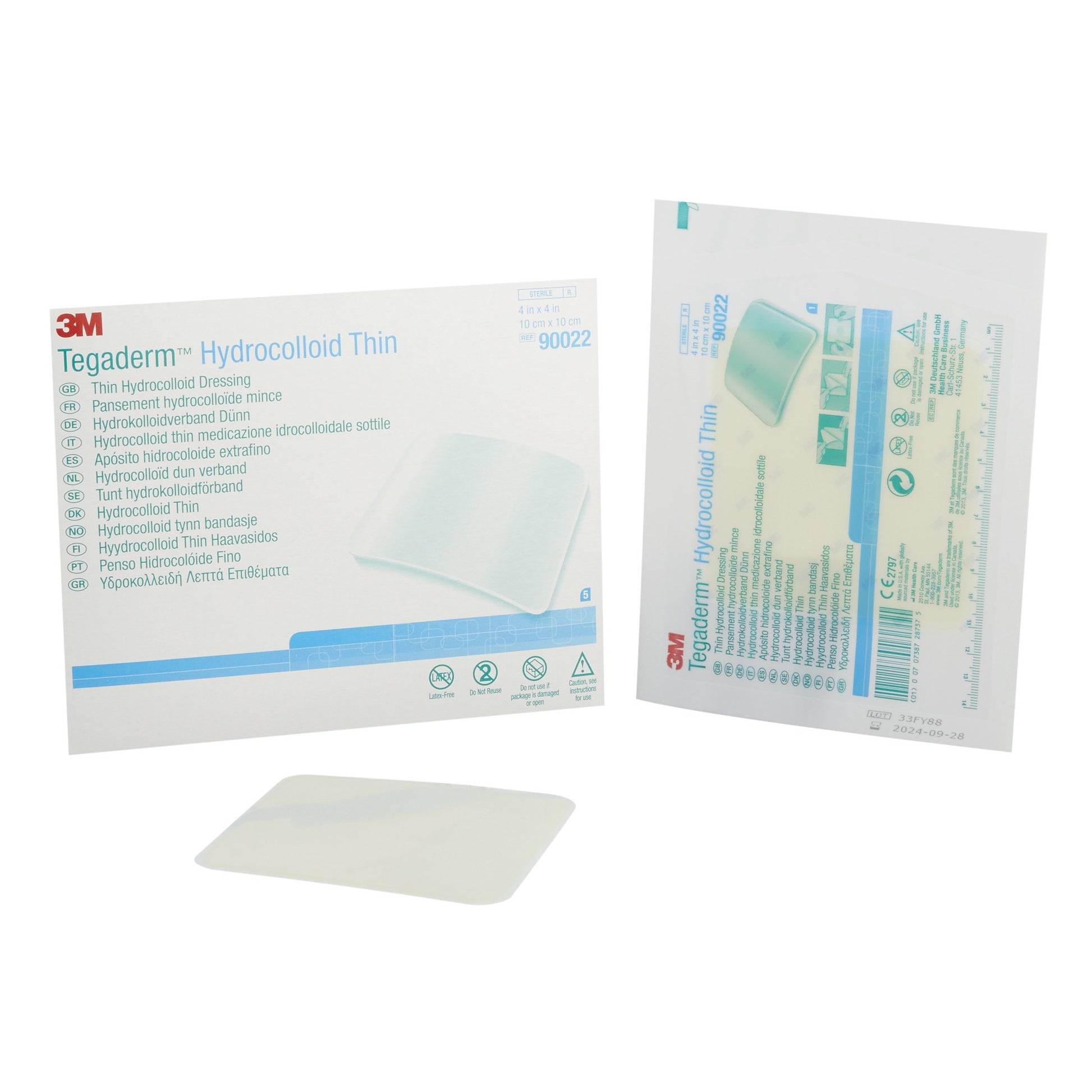 3M™ Tegaderm™ Thin Hydrocolloid Dressing, 4 X 4 Inch, Sold As 100/Case 3M 90022