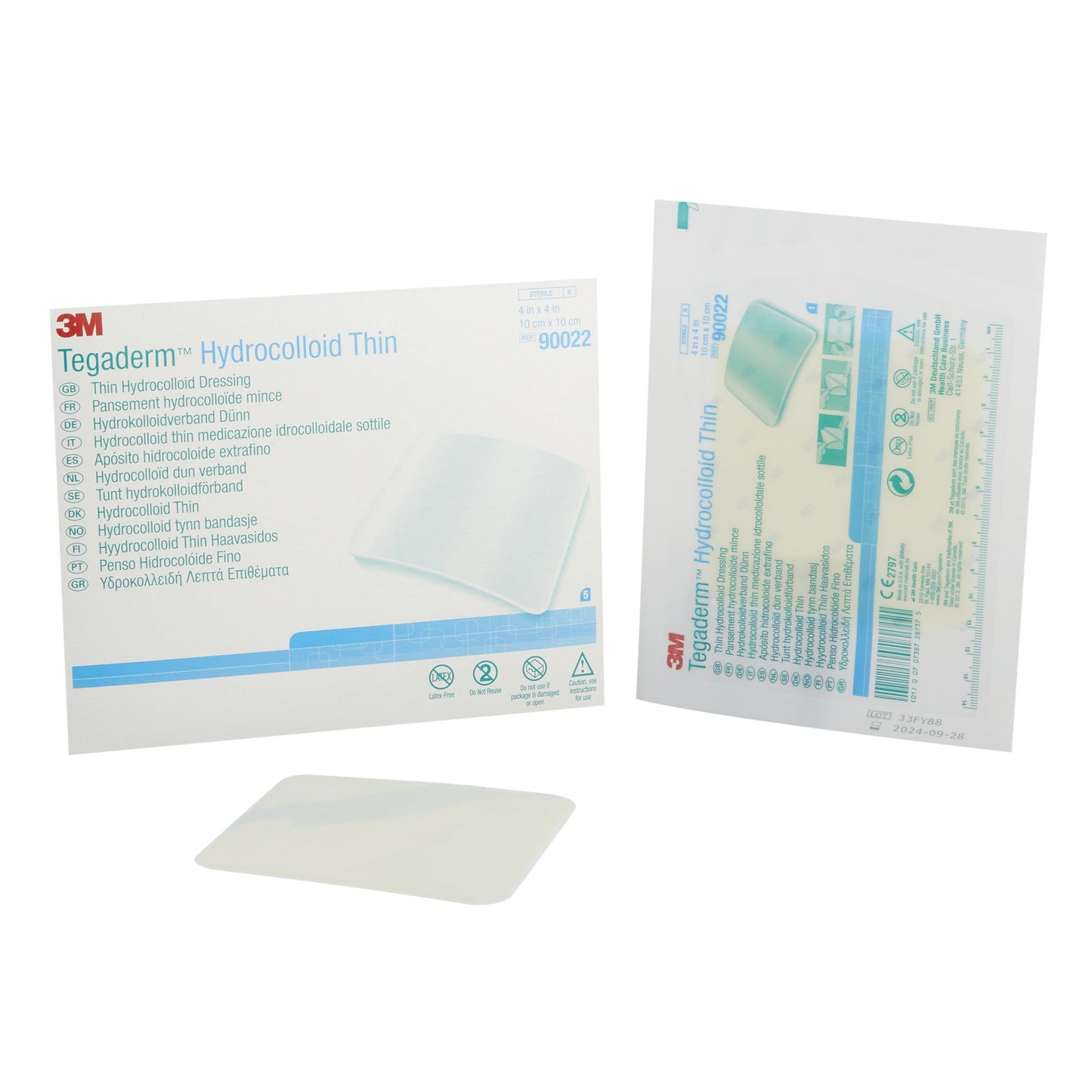 3M™ Tegaderm™ Thin Hydrocolloid Dressing, 4 X 4 Inch, Sold As 1/Each 3M 90022