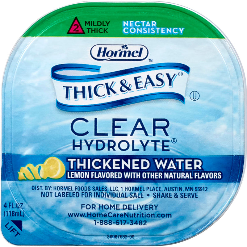 Thick & Easy® Hydrolyte® Nectar Consistency Lemon Thickened Water, 4-Ounce Cup, Sold As 24/Case Hormel 23061
