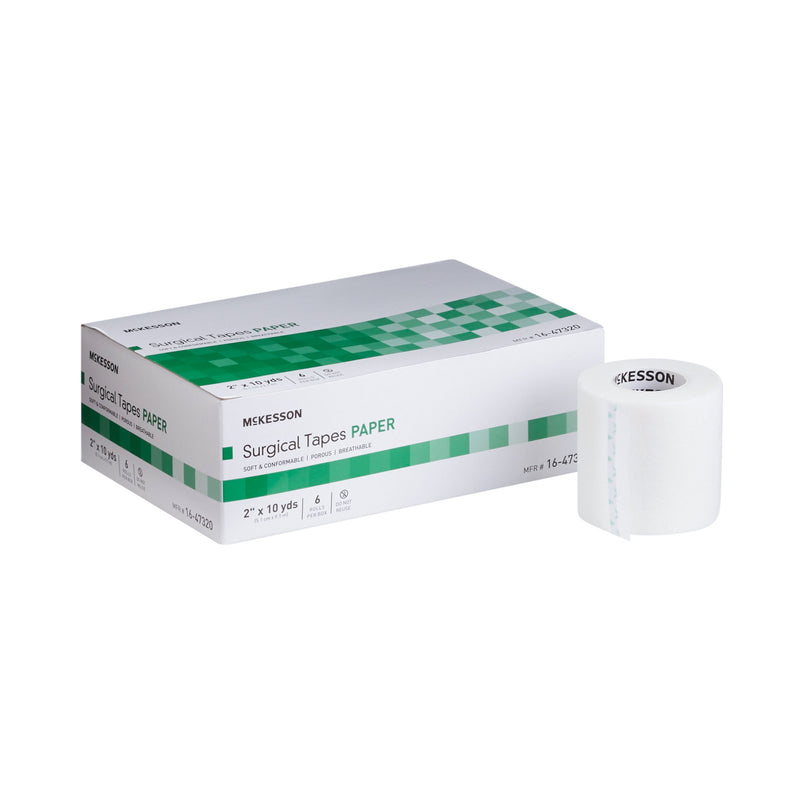 Mckesson Paper Medical Tape, 2 Inch X 10 Yard, White, Sold As 6/Box Mckesson 16-47320