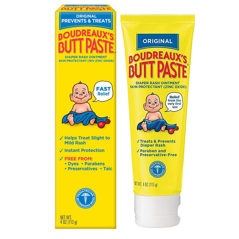 Boudreaux'S Original Butt Paste Diaper Rash Treatment, 16% Zinc Oxide, 4 Oz Tube, Sold As 1/Each Blairex 62103033304