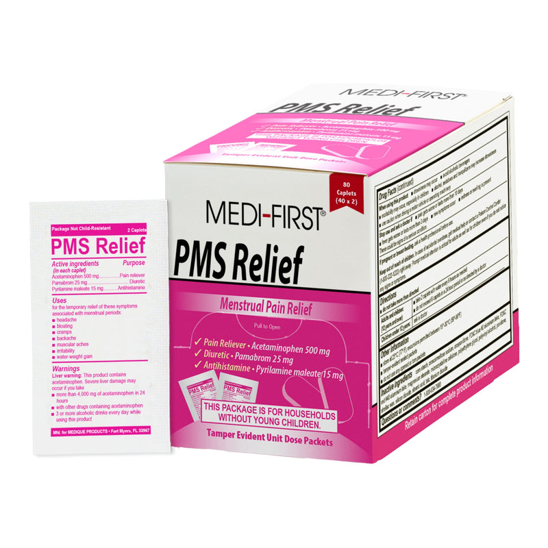 Medi-First Pms Relief Acetaminophen / Pamabrom / Pyrilamine Maleate Pain Relief, Sold As 80/Box Medique 82380