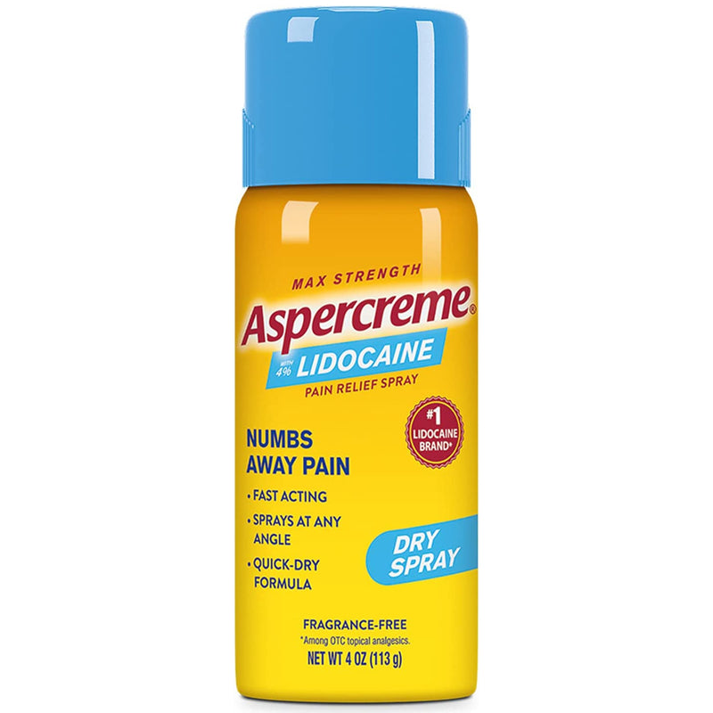 Aspercreme® Max Lidocaine Topical Pain Relief, 4-Ounce Spray, Sold As 1/Each Aventis 04116705835