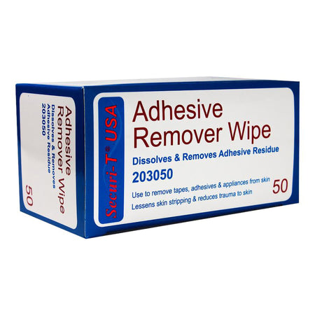 Genairex Securi-T Usa Adhesive Remover, 1¼ X 3 Inch Wipe, Sold As 50/Box Securi-T 203050